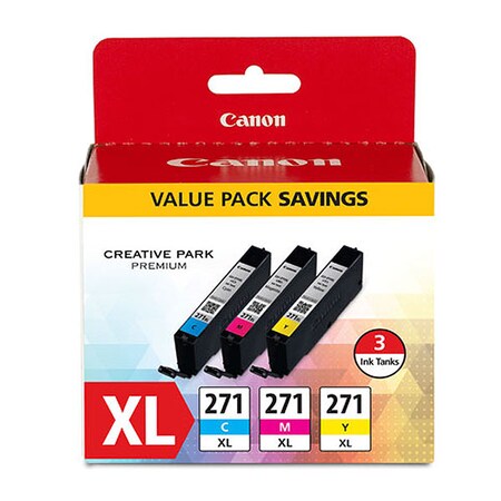 Canon Canon, CLI-271XL High Yield 3-Color, CMY Ink Cartridge Value Pack 0337C005